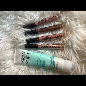NYX lingerie lip matte/ Avon skin so soft hand